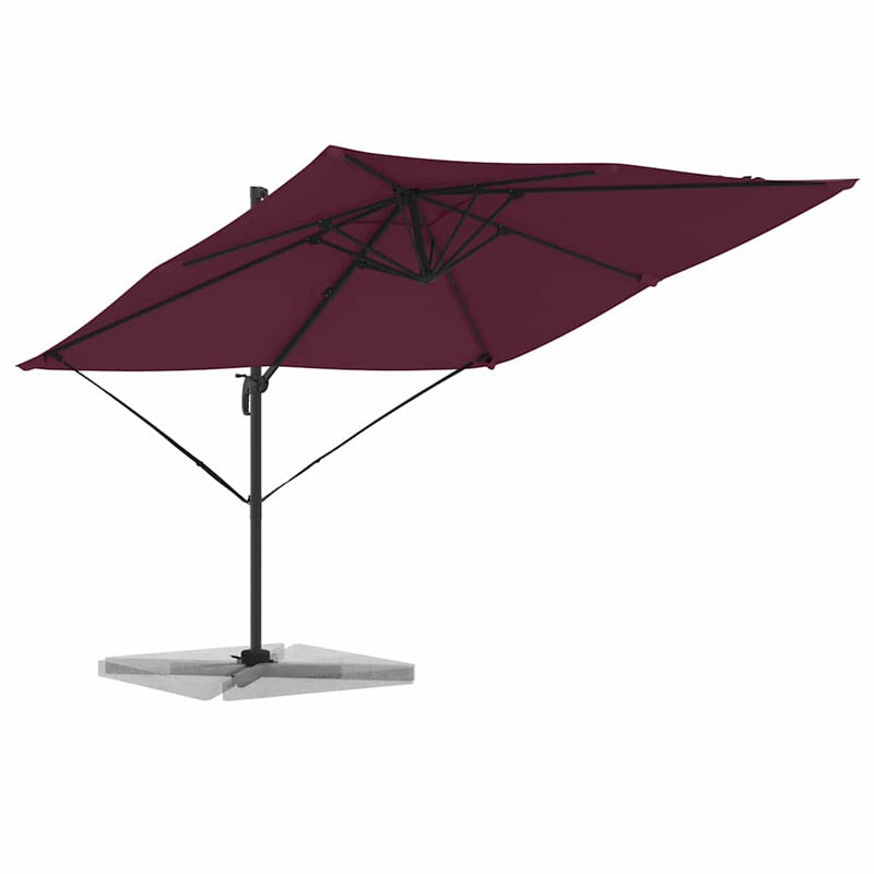 ギャラリービューアに画像をロードする, Vidaxl roma parasol rood 286 x 284 x 265 cm aluminium en polyester
