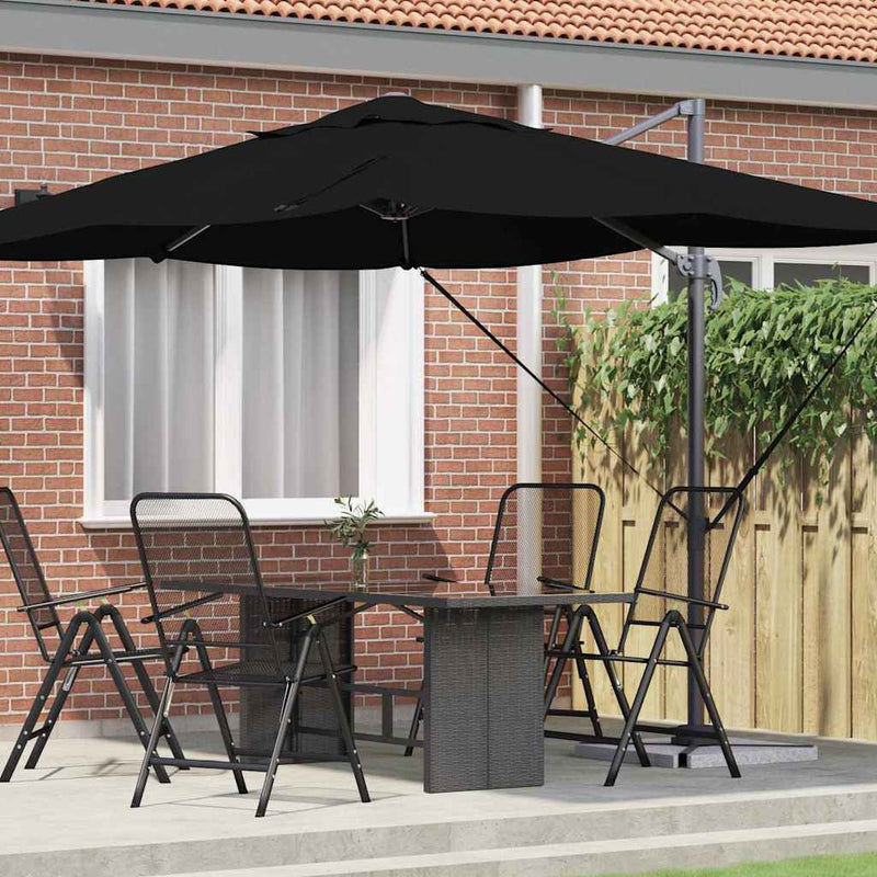 ギャラリービューアに画像をロードする, Vidaxl parasol zwart 351 x 250 x 260 cm polyester en aluminium
