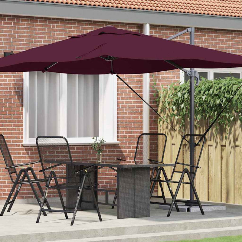 ギャラリービューアに画像をロードする, Vidaxl parasol bordeaux rood 351 x 250 x 260 cm polyester en aluminium
