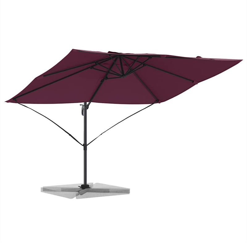 ギャラリービューアに画像をロードする, Vidaxl parasol bordeaux rood 351 x 250 x 260 cm polyester en aluminium

