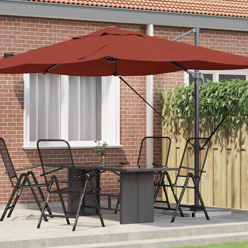 Chargez l'image dans la visionneuse de la galerie, Vidaxl parasol terracotta 351 x 250 x 260 cm polyester en aluminium
