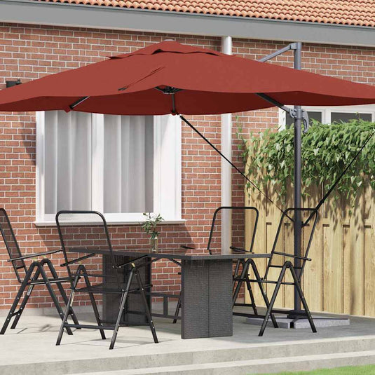 Vidaxl parasol terracotta 351 x 250 x 260 cm polyester en aluminium