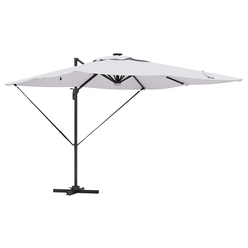 ギャラリービューアに画像をロードする, Vidaxl roma parasol beige 286 x 284 x 270 cm aluminium en polyester
