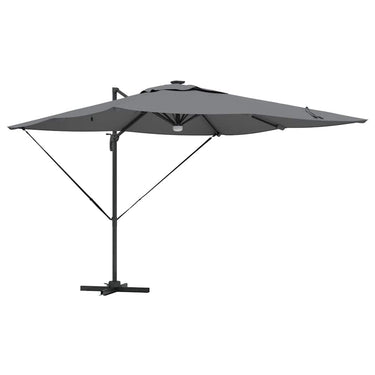 Vidaxl roma parasol met led-striplichten antraciet 286 x 284 x 270 cm