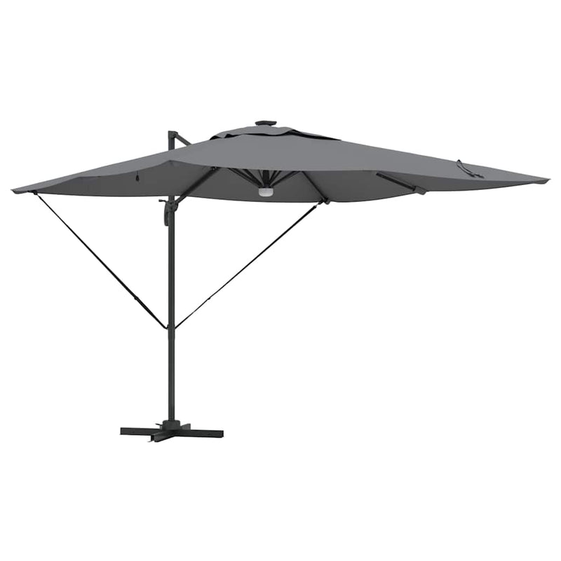 ギャラリービューアに画像をロードする, Vidaxl roma parasol met led-striplichten antraciet 286 x 284 x 270 cm
