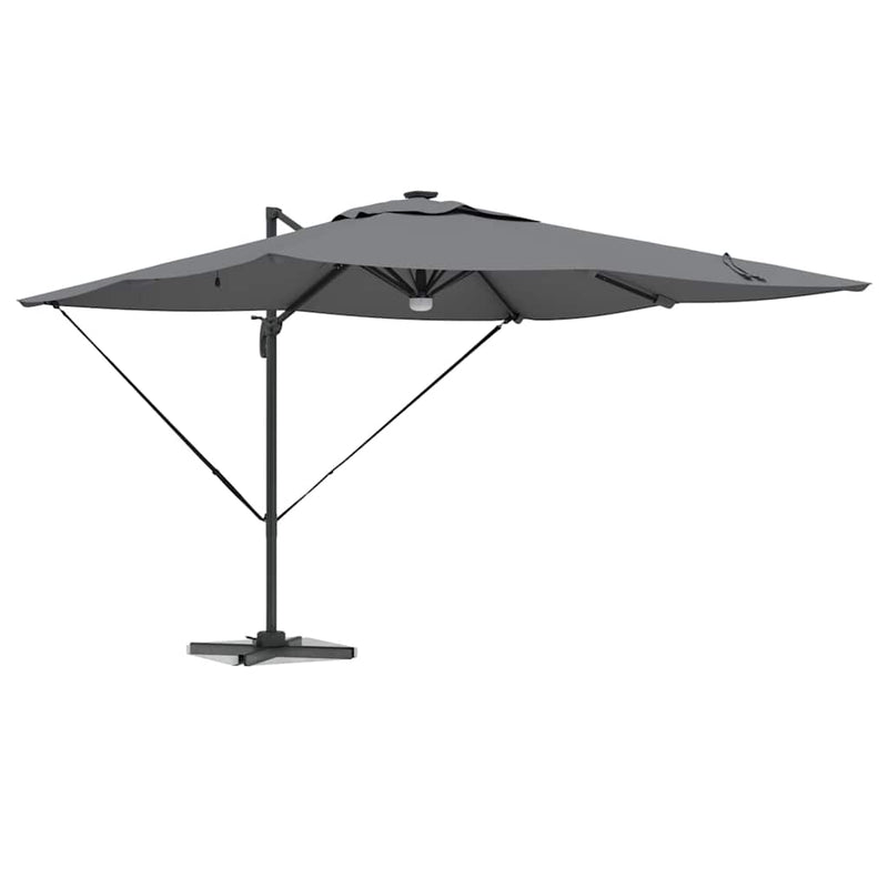 ギャラリービューアに画像をロードする, Vidaxl roma parasol met led-striplichten antraciet 286 x 284 x 270 cm
