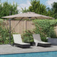 Vidaxl roma parasol taupe 286 x 284 x 270 cm aluminium en polyester