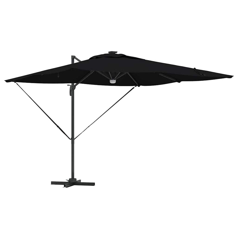 ギャラリービューアに画像をロードする, Vidaxl roma parasol zwart 286 x 284 x 270 cm aluminium en polyester
