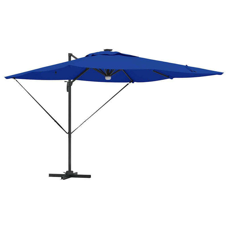 ギャラリービューアに画像をロードする, Vidaxl roma parasol blauw 286 x 284 x 270 cm aluminium en polyester
