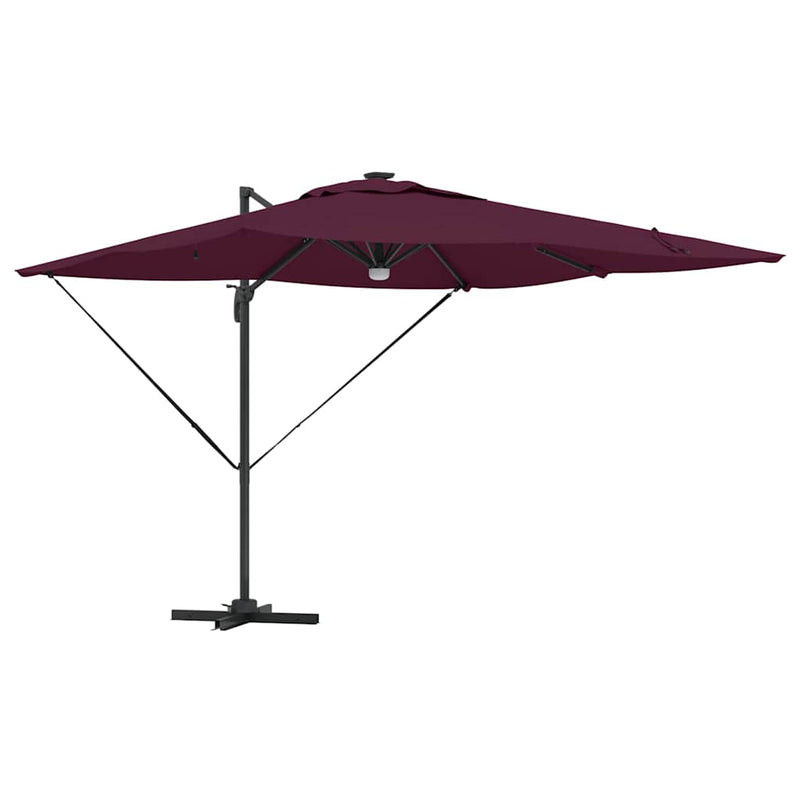 ギャラリービューアに画像をロードする, Vidaxl roma parasol rood 286 x 284 x 270 cm aluminium en polyester
