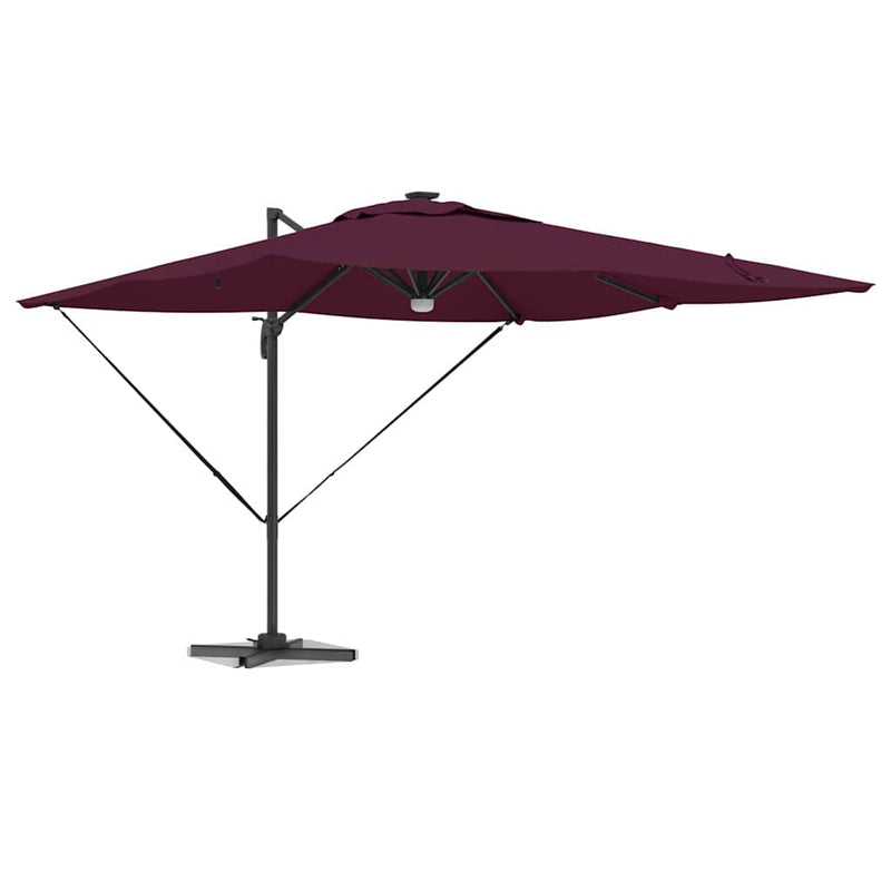 ギャラリービューアに画像をロードする, Vidaxl roma parasol rood 286 x 284 x 270 cm aluminium en polyester
