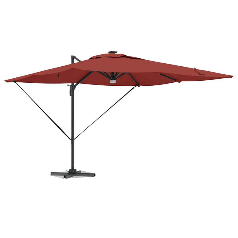 ギャラリービューアに画像をロードする, Vidaxl roma parasol rood 286 x 284 x 270 cm aluminium en polyester
