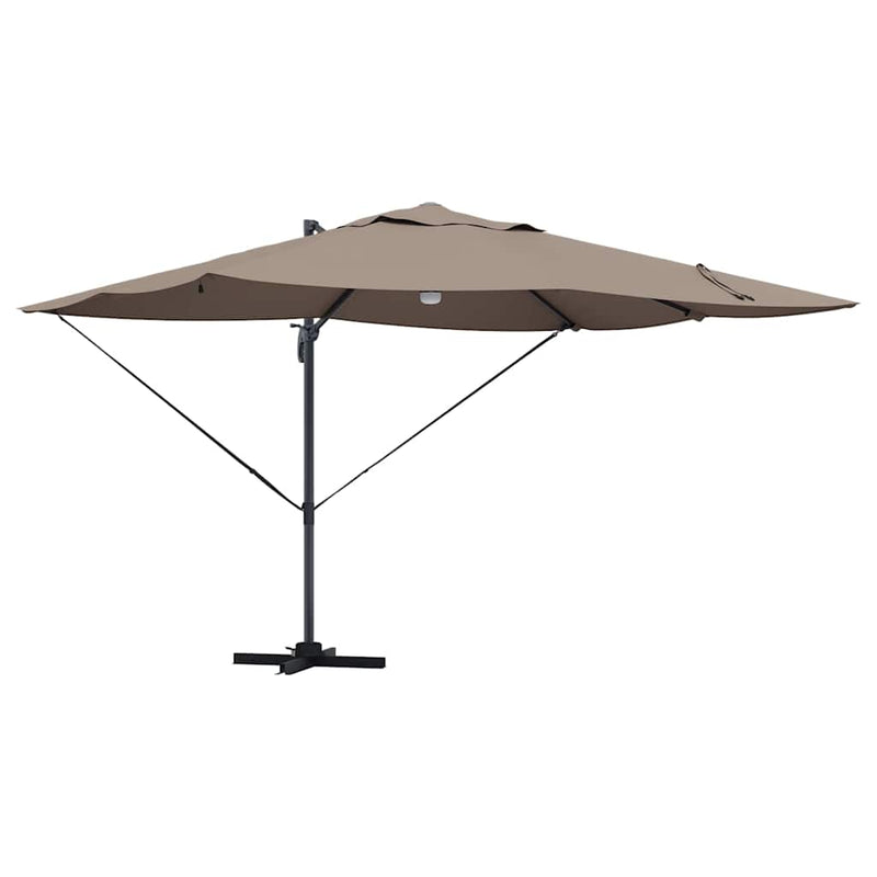 Chargez l'image dans la visionneuse de la galerie, Vidaxl parasol taupe 351 x 250 x 253 cm polyester en aluminium
