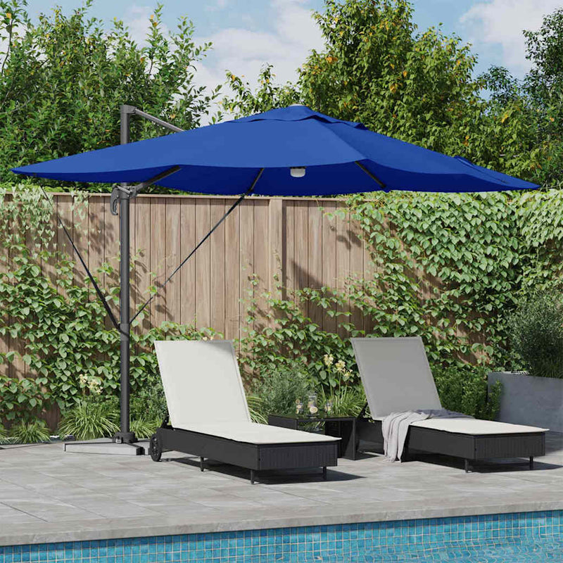 ギャラリービューアに画像をロードする, Vidaxl parasol azurblauw 351 x 250 x 253 cm polyester en aluminium
