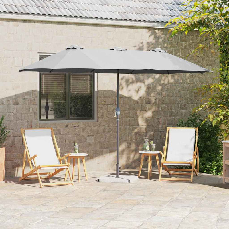 ギャラリービューアに画像をロードする, Vidaxl tuinparasol zand 370 x 197 x 239 cm polyester en aluminium
