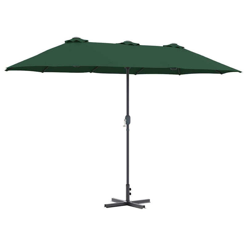 ギャラリービューアに画像をロードする, Vidaxl tuinparasol groen 370 x 197 x 239 cm polyester en aluminium
