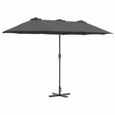 Vidaxl tuinparasol antraciet 370 x 197 x 239 cm polyester en aluminium