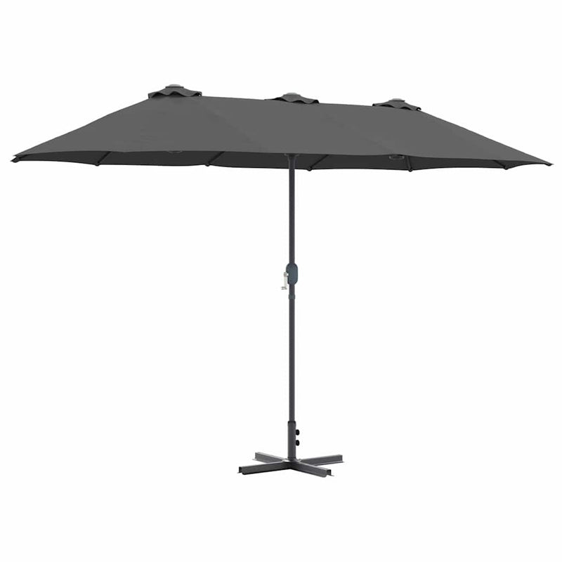 Afbeelding laden in galerijviewer, Vidaxl tuinparasol antraciet 370 x 197 x 239 cm polyester en aluminium
