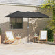 Vidaxl tuinparasol zwart 370 x 197 x 239 cm polyester en aluminium