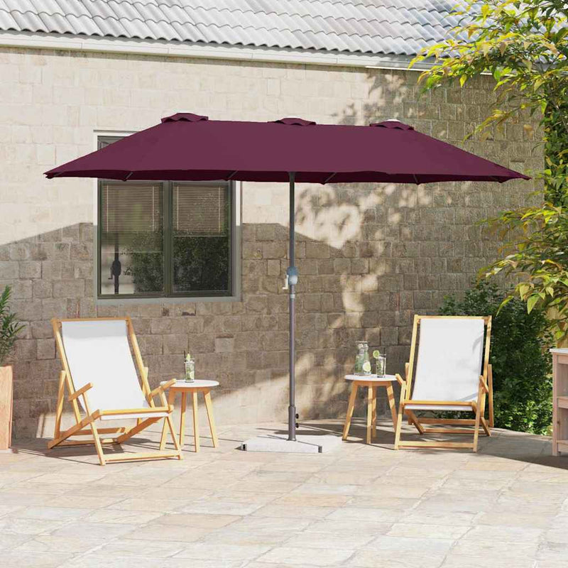 Afbeelding laden in galerijviewer, Vidaxl tuinparasol bordeaux rood 370 x 197 x 239 cm

