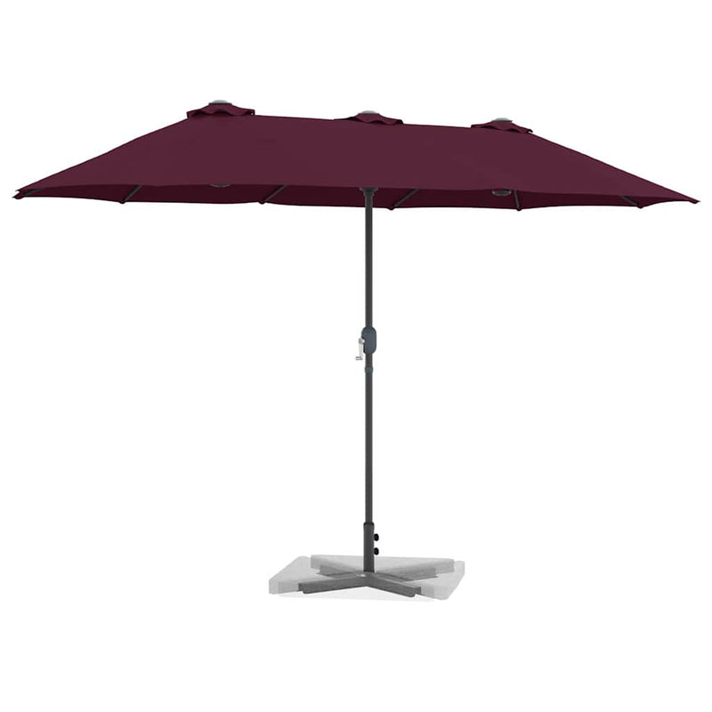 Afbeelding laden in galerijviewer, Vidaxl tuinparasol bordeaux rood 370 x 197 x 239 cm
