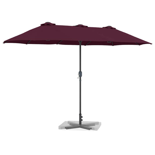 Vidaxl tuinparasol bordeaux rood 370 x 197 x 239 cm