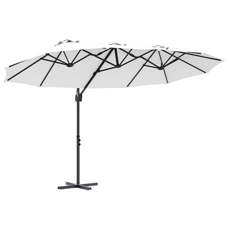 Chargez l'image dans la visionneuse de la galerie, Vidaxl parasol zand 372 x 198 x 243 cm polyester en aluminium

