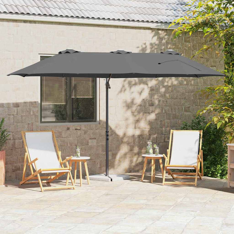 Afbeelding laden in galerijviewer, Vidaxl parasol antraciet 372 x 198 x 243 cm polyester en aluminium
