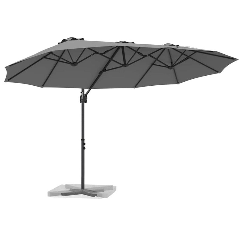 Afbeelding laden in galerijviewer, Vidaxl parasol antraciet 372 x 198 x 243 cm polyester en aluminium
