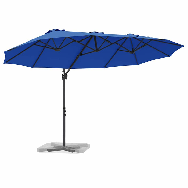 Chargez l'image dans la visionneuse de la galerie, Vidaxl parasol azurblauw 372 x 198 x 243 cm polyester en aluminium
