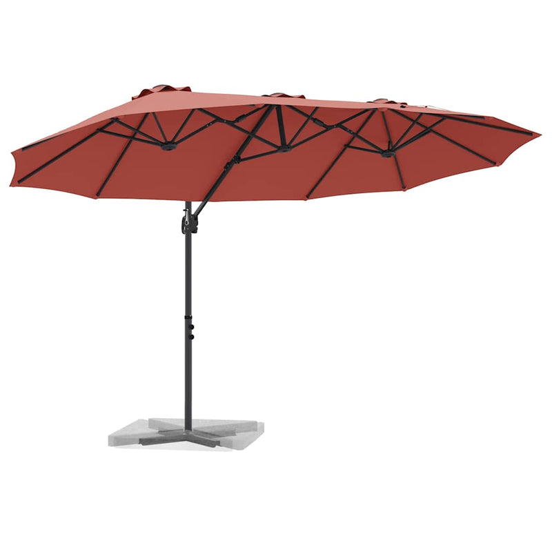Chargez l'image dans la visionneuse de la galerie, Vidaxl parasol terracotta 372 x 198 x 243 cm polyester en aluminium
