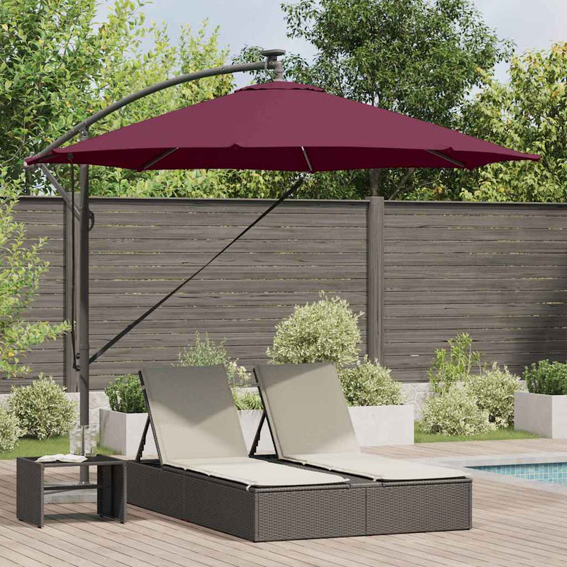 Afbeelding laden in galerijviewer, Vidaxl parasol bordeaux rood 294 x 294 x 248 cm polyester en aluminium
