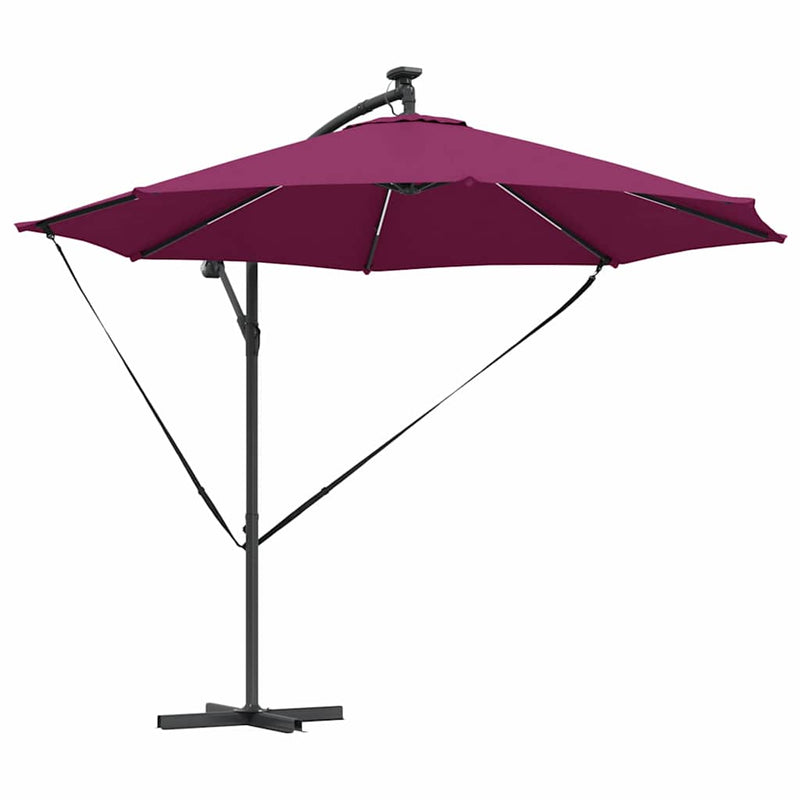 Afbeelding laden in galerijviewer, Vidaxl parasol bordeaux rood 294 x 294 x 248 cm polyester en aluminium
