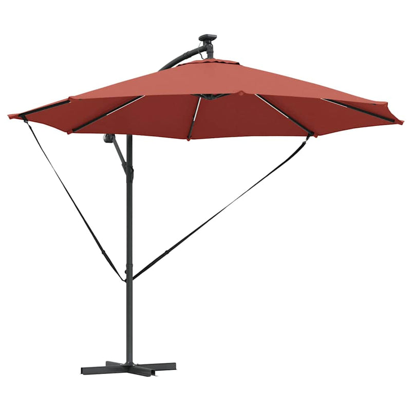Chargez l'image dans la visionneuse de la galerie, Vidaxl parasol terracotta 294 x 294 x 248 cm polyester en aluminium
