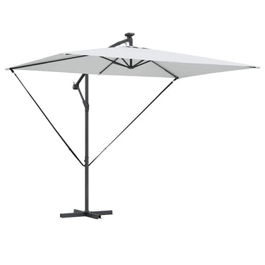 Vidaxl parasol zand 294 x 200 x 270 cm polyester en aluminium