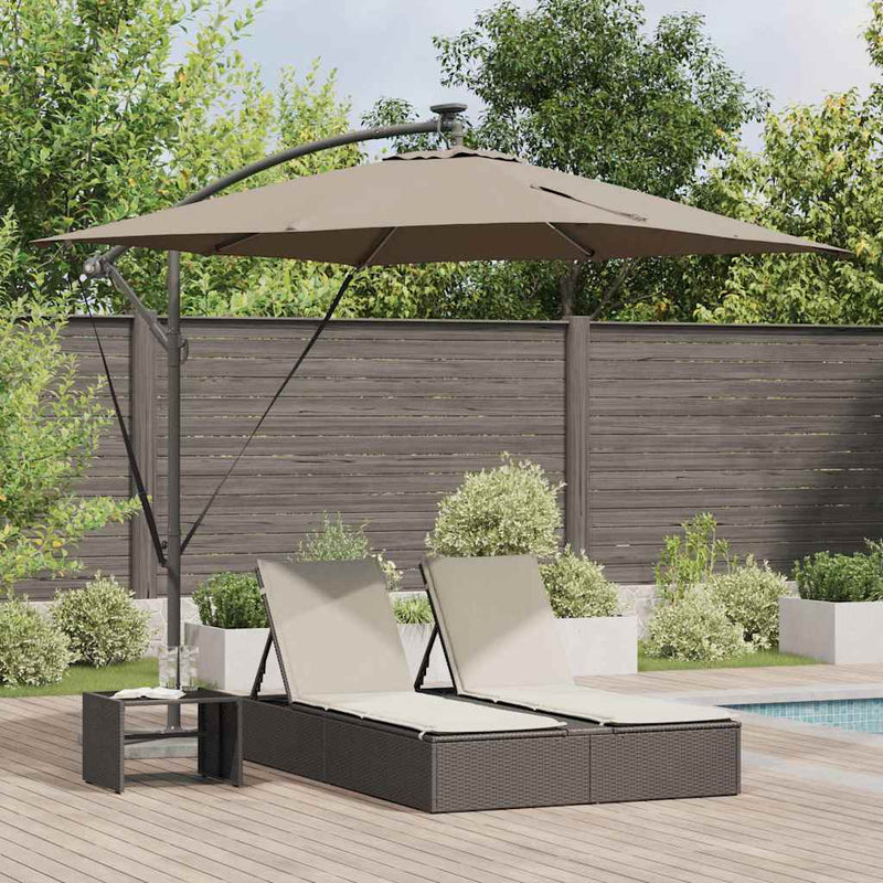 ギャラリービューアに画像をロードする, Vidaxl cantilever banana parasol taupe 249 x 249 x 250 cm
