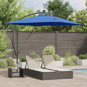 Vidaxl cantilever banana parasol blauw 249 x 249 x 250 cm