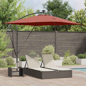 Vidaxl cantilever banana parasol terracotta 249 x 249 x 250 cm