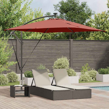 Vidaxl cantilever banana parasol terracotta 249 x 249 x 250 cm