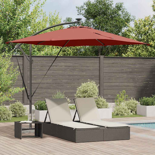 Vidaxl cantilever banana parasol terracotta 249 x 249 x 250 cm