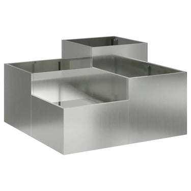 Vidaxl tuin bloempot zilver 80 x 80 x 48 cm gegalvaniseerd staal