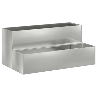 Vidaxl tuin bloempot zilver 100 x 60 x 45 cm gegalvaniseerd staal
