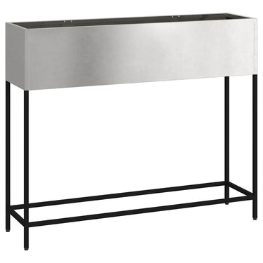 Vidaxl verhoogde tuin plantbak zilver 100 x 26 x 82 cm roestvrij staal