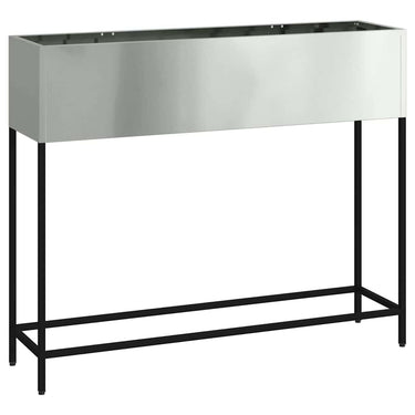 Vidaxl verhoogde tuin plantbak zilver 100 x 26 x 82 cm