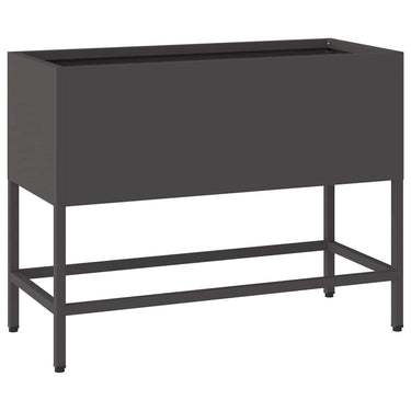 Vidaxl verhoogde tuin plantbak zwart 60 x 26 x 45 cm staal