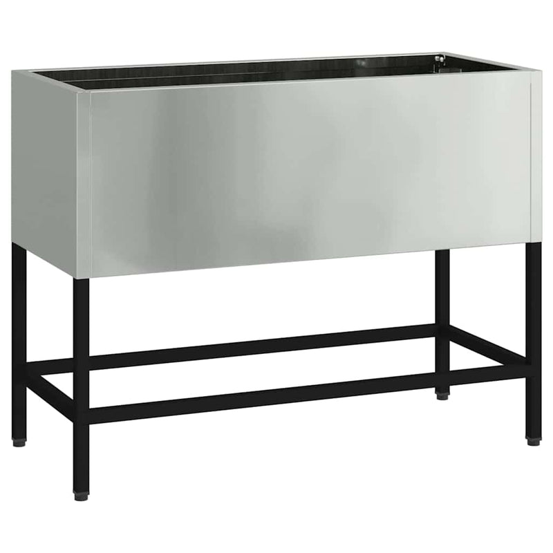 Afbeelding laden in galerijviewer, Vidaxl verhoogde tuin plantbak zilver 60 x 26 x 45 cm
