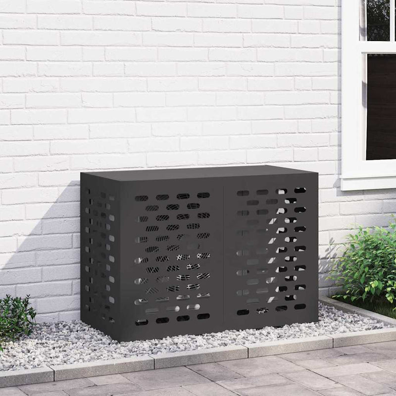 Afbeelding laden in galerijviewer, Vidaxl airconditioner hoes zwart 100 x 50 x 70 cm staal
