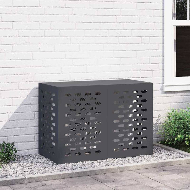 Afbeelding laden in galerijviewer, Vidaxl airconditioner hoes antraciet 100 x 50 x 70 cm staal

