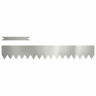 Vidaxl tuinrand 10 pcs zilver 100 x 0.05 x 20 cm gegalvaniseerd staal