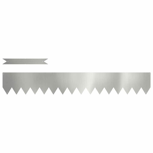 Vidaxl tuinrand 10 pcs zilver 100 x 0.05 x 20 cm gegalvaniseerd staal